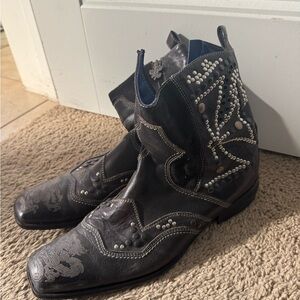 Mark Nason Black Studded Leather Boots